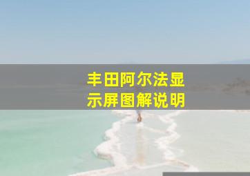 丰田阿尔法显示屏图解说明