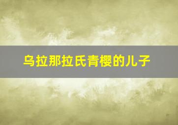 乌拉那拉氏青樱的儿子