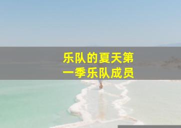 乐队的夏天第一季乐队成员