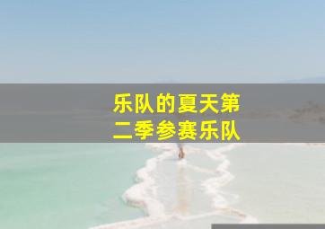 乐队的夏天第二季参赛乐队