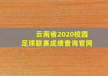 云南省2020校园足球联赛成绩查询官网