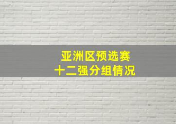 亚洲区预选赛十二强分组情况