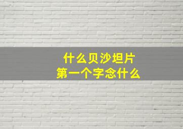 什么贝沙坦片第一个字念什么