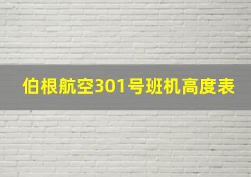 伯根航空301号班机高度表