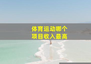 体育运动哪个项目收入最高