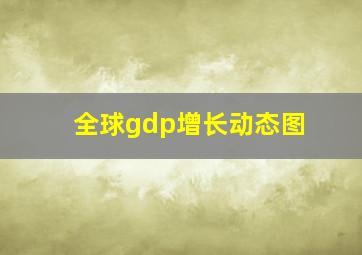 全球gdp增长动态图