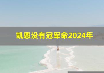 凯恩没有冠军命2024年