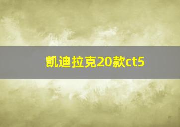 凯迪拉克20款ct5