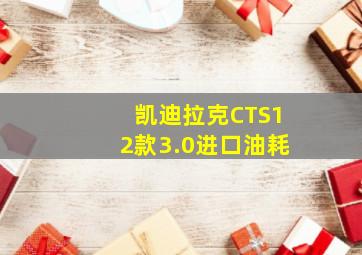 凯迪拉克CTS12款3.0进口油耗