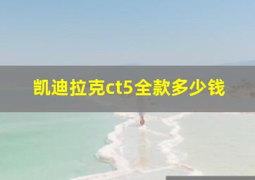 凯迪拉克ct5全款多少钱