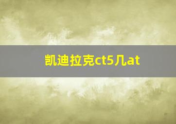 凯迪拉克ct5几at