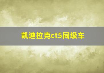 凯迪拉克ct5同级车