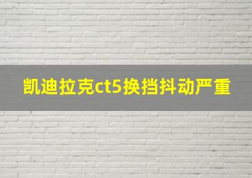 凯迪拉克ct5换挡抖动严重