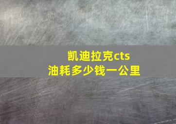 凯迪拉克cts油耗多少钱一公里