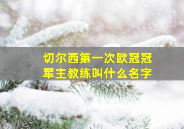 切尔西第一次欧冠冠军主教练叫什么名字