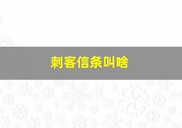 刺客信条叫啥