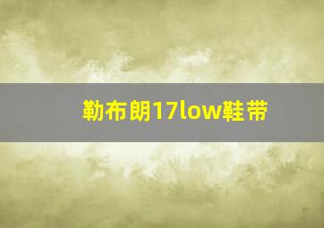 勒布朗17low鞋带