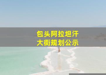 包头阿拉坦汗大街规划公示