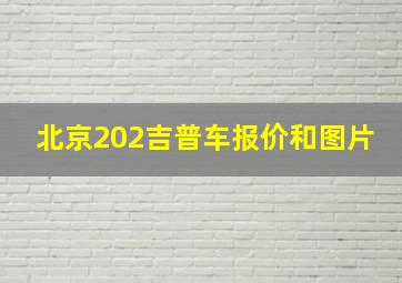 北京202吉普车报价和图片