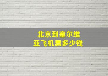 北京到塞尔维亚飞机票多少钱