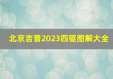 北京吉普2023四驱图解大全