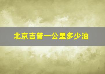 北京吉普一公里多少油