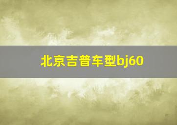 北京吉普车型bj60