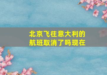 北京飞往意大利的航班取消了吗现在