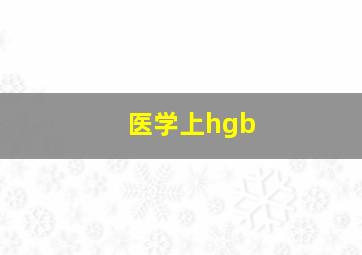 医学上hgb