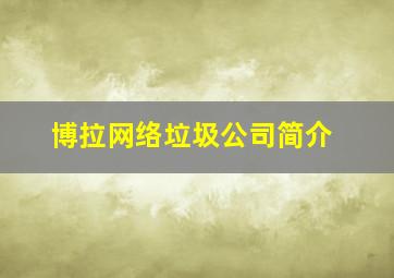 博拉网络垃圾公司简介