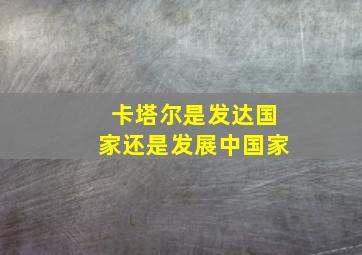 卡塔尔是发达国家还是发展中国家