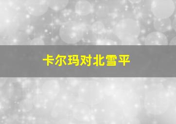 卡尔玛对北雪平