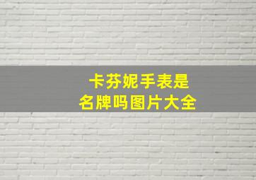 卡芬妮手表是名牌吗图片大全