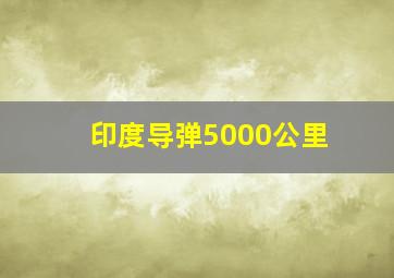 印度导弹5000公里