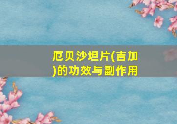 厄贝沙坦片(吉加)的功效与副作用