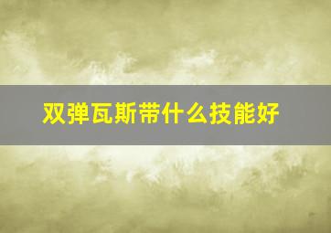 双弹瓦斯带什么技能好