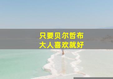 只要贝尔哲布大人喜欢就好