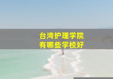 台湾护理学院有哪些学校好