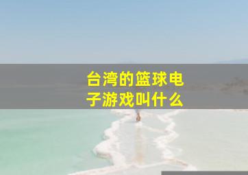 台湾的篮球电子游戏叫什么