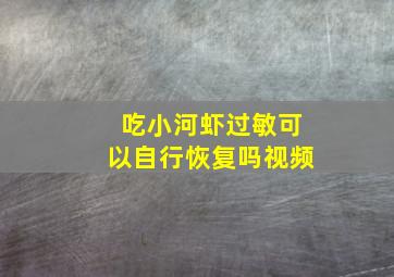 吃小河虾过敏可以自行恢复吗视频