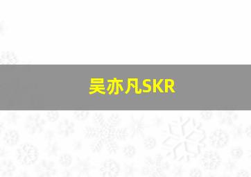 吴亦凡SKR