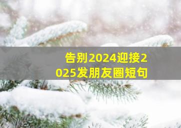 告别2024迎接2025发朋友圈短句