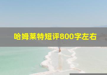 哈姆莱特短评800字左右