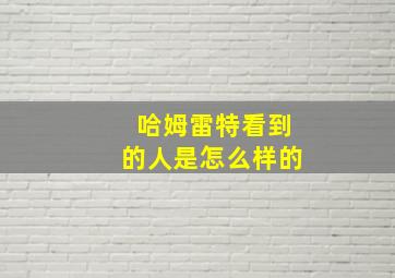 哈姆雷特看到的人是怎么样的