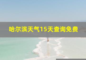 哈尔滨天气15天查询免费