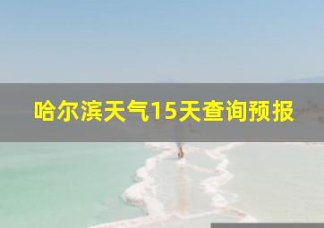 哈尔滨天气15天查询预报