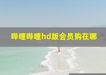 哔哩哔哩hd版会员购在哪