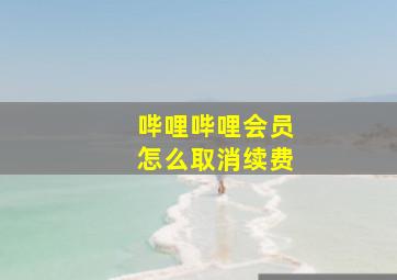 哔哩哔哩会员怎么取消续费