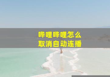 哔哩哔哩怎么取消自动连播