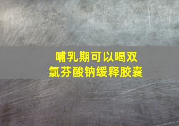 哺乳期可以喝双氯芬酸钠缓释胶囊